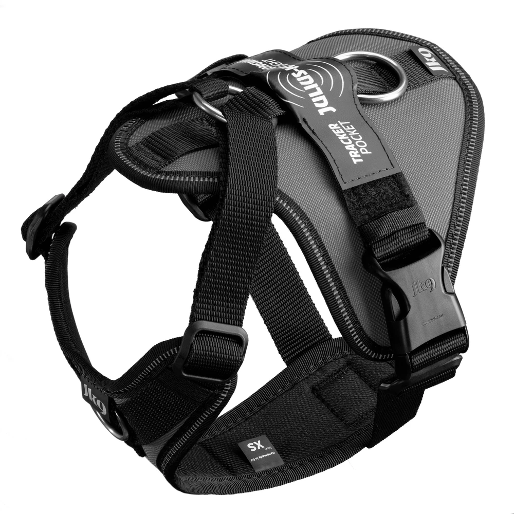 Julius-K9 IDC Longwalk Light Antracito – Lengvas trekingo dizainas su GPS kišenėle, XS Pilkas