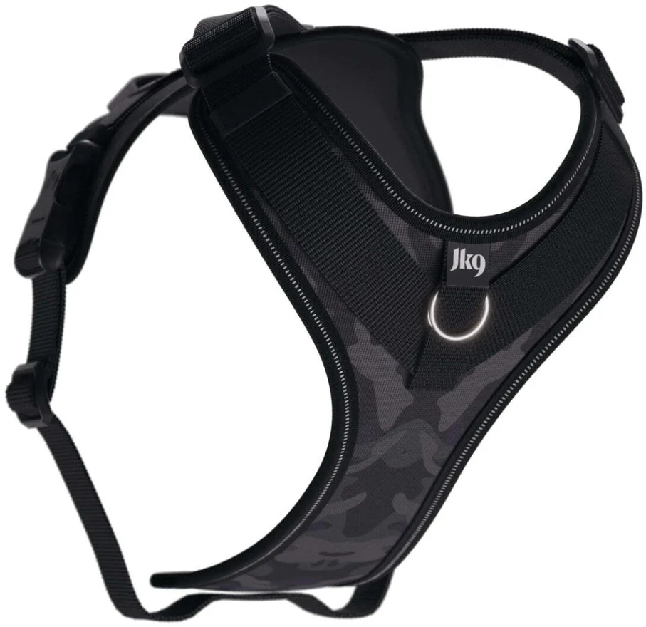 Julius-K9 IDC Longwalk Light Harness Night Camo – Lengvas trekingo pakabinamas diržas su GPS kišene, Dydis M