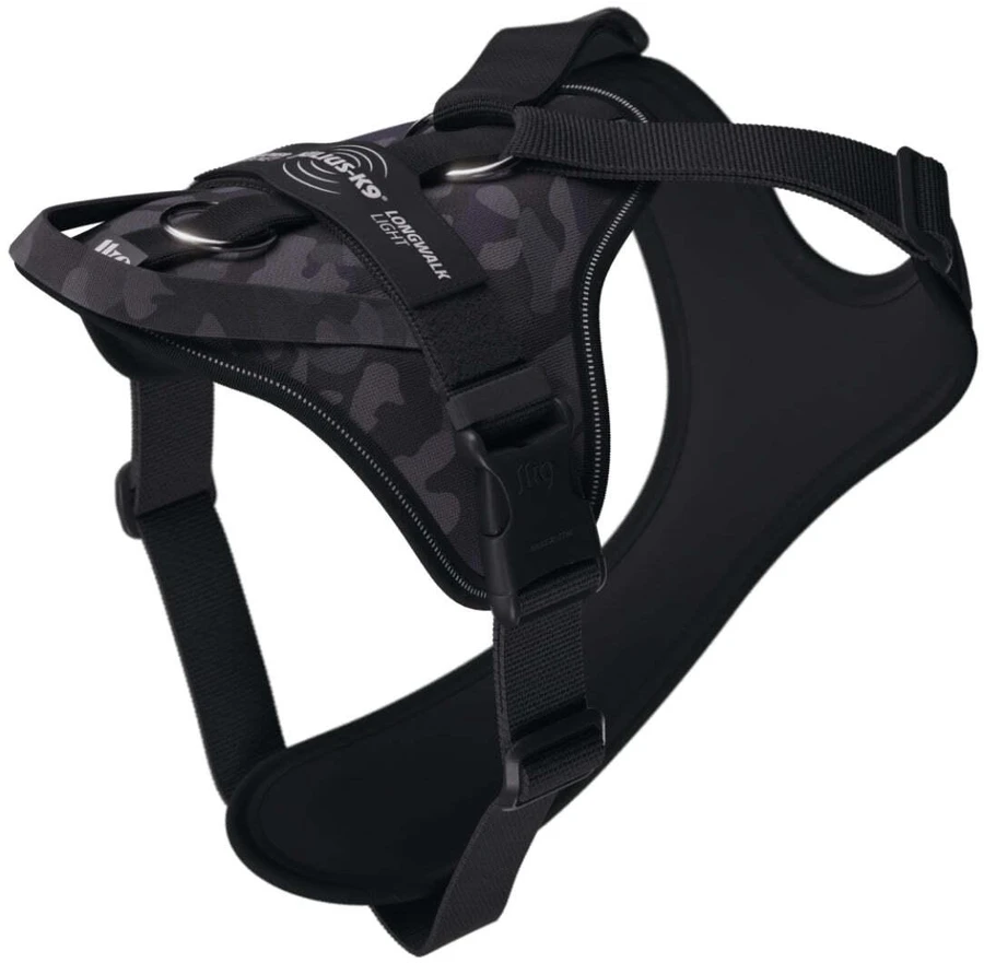 Julius-K9 IDC Longwalk Light Harness Night Camo – Lengvas trekingo pakabinamas diržas su GPS kišene, Dydis M