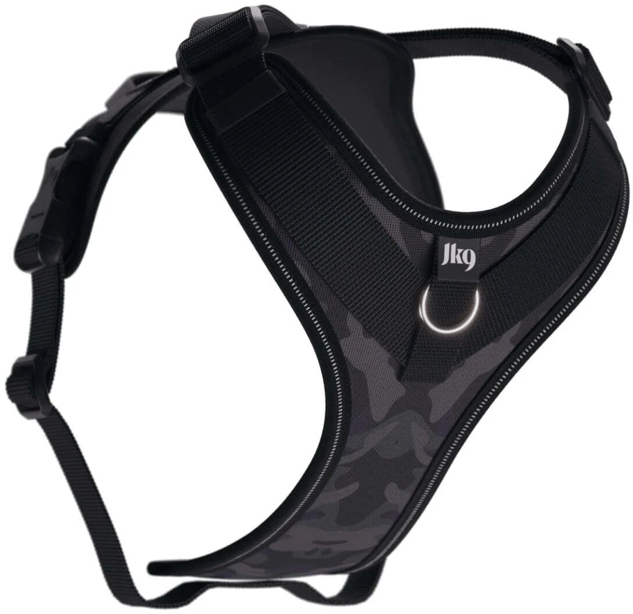 Julius-K9 IDC Longwalk Light Harness Night Camo – Lengvas trekingo pakabinamas diržas su GPS kišene, Dydis M