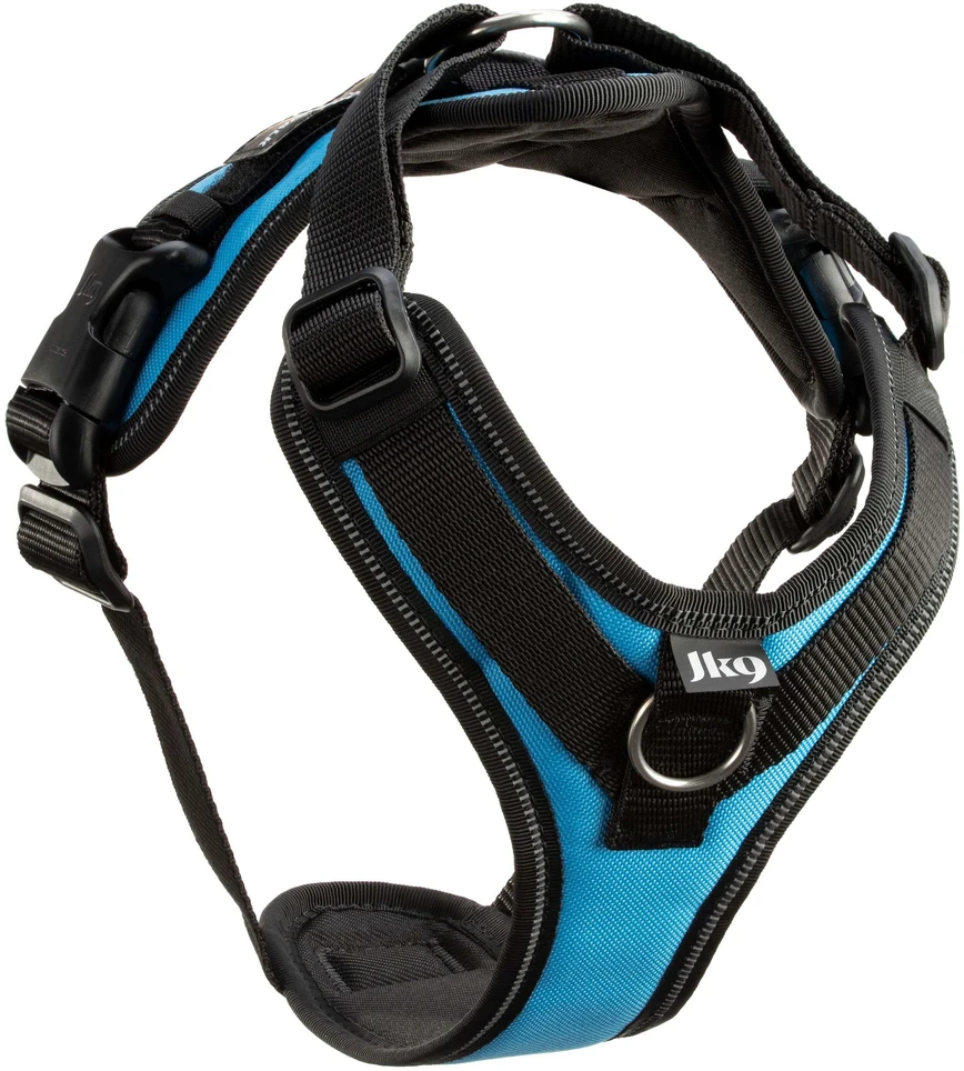 Julius-K9 IDC Longwalk Light Pakalimėlė Aquamarine – Lengvas trekingo dizainas su GPS kišene, XL Mėlyna