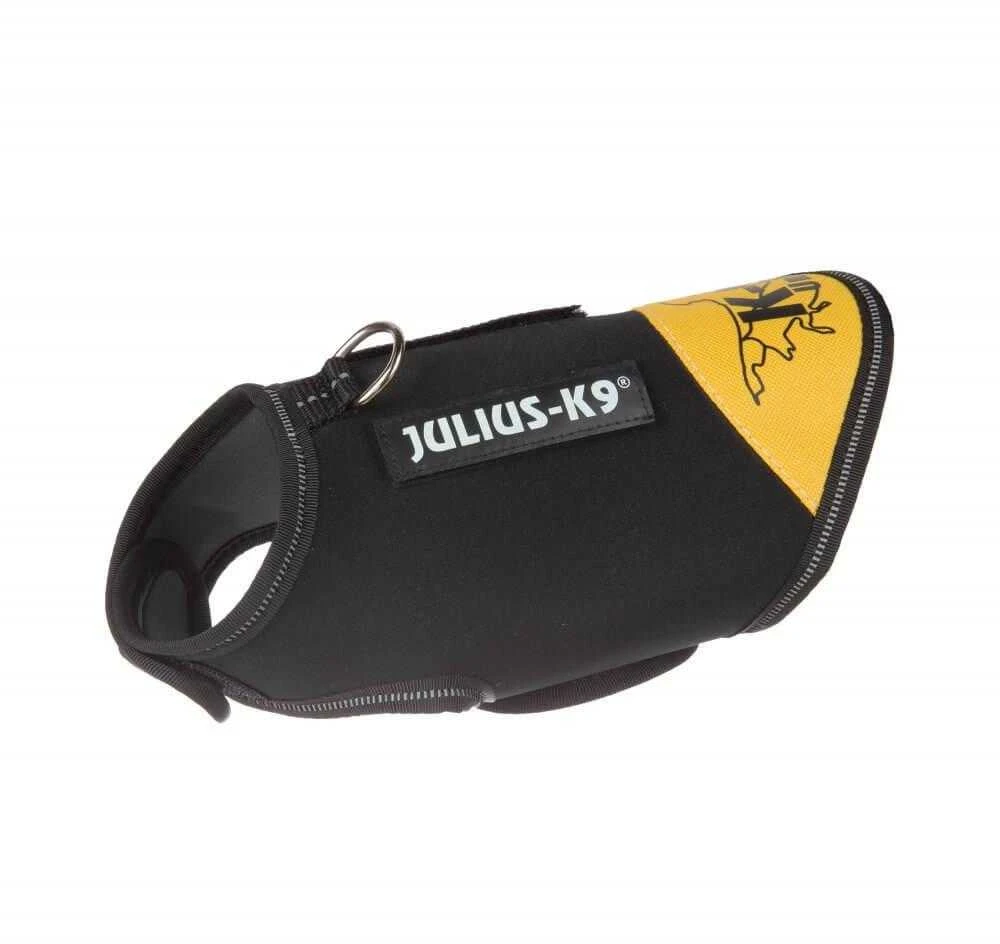 Julius-K9 IDC Neopreninė šunų striukė – juoda ir geltona, lengva terminė apsauga