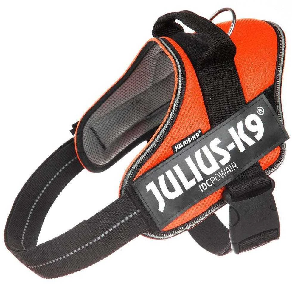 Julius K9 IDC Powair balnas Oranžinis – Lengvas kvėpuojantis tinklelio dizainas, Dydis XXL