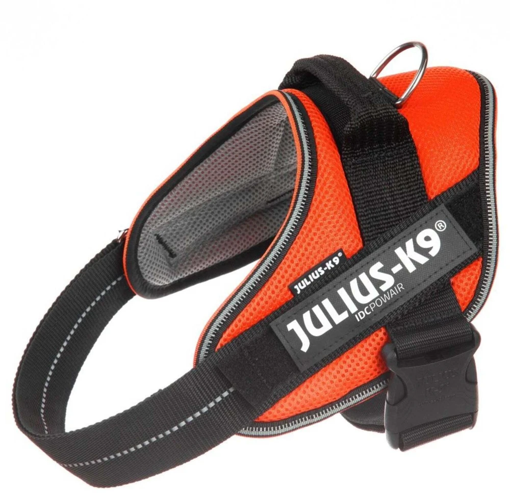 Julius K9 IDC Powair balnas Oranžinis – Lengvas kvėpuojantis tinklelio dizainas, Dydis XXL