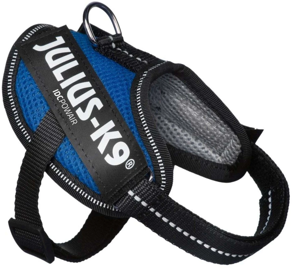 Julius K9 IDC Powair Mėlynas Diržas – Lengvas kvėpuojantis tinklelinis šunų diržas, XXL dydis