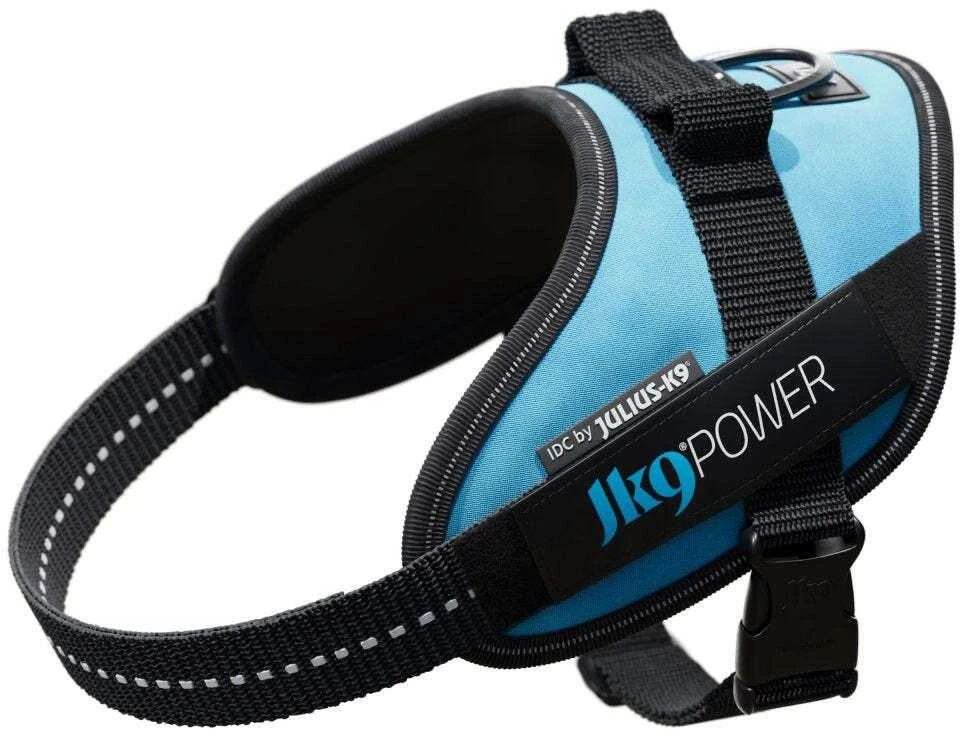 Julius-K9 IDC Powerharness Aquamarine – Premium turkio diržas, reguliuojamas, 1 dydis