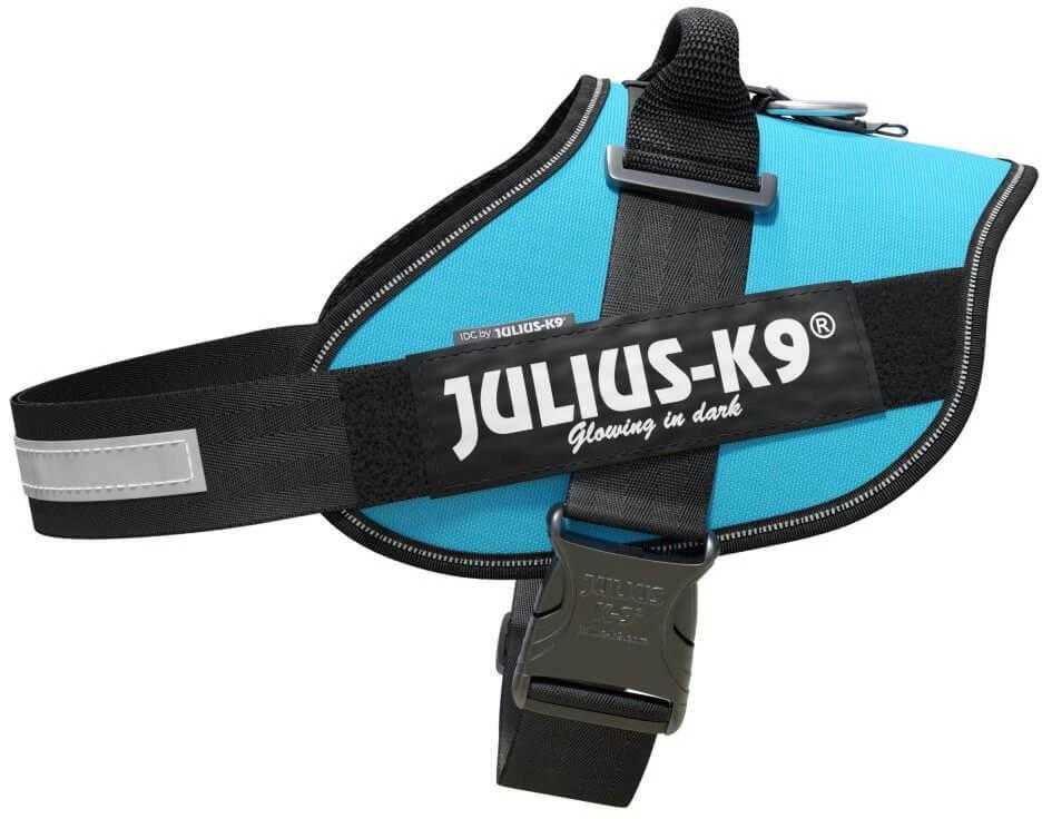 Julius-K9 IDC Powerharness Aquamarine – Premium turkio diržas, reguliuojamas, 1 dydis