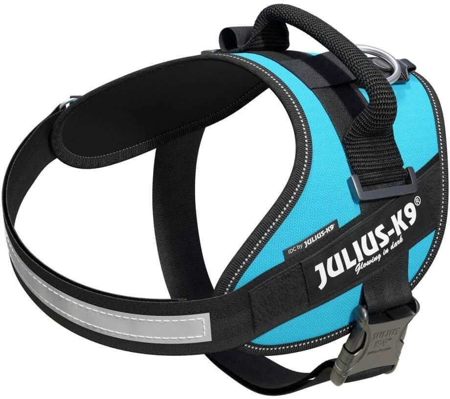 Julius-K9 IDC Powerharness Aquamarine – Premium turkio diržas, reguliuojamas, 1 dydis