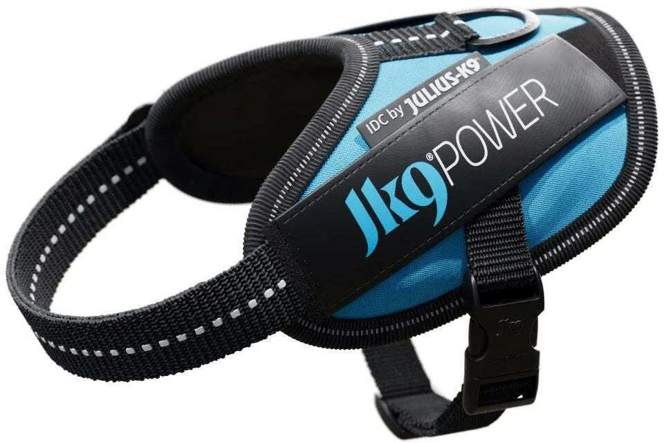 Julius-K9 IDC Powerharness Aquamarine – Premium turkio diržas, reguliuojamas, 1 dydis