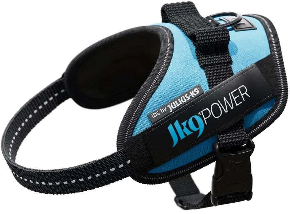 Julius-K9 IDC Powerharness Aquamarine – Premium turkio diržas, reguliuojamas, 1 dydis