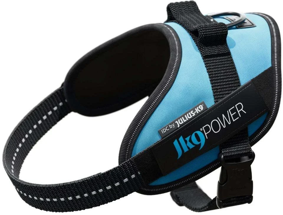 Julius-K9 IDC Powerharness Aquamarine – Premium turkio diržas, reguliuojamas, 1 dydis