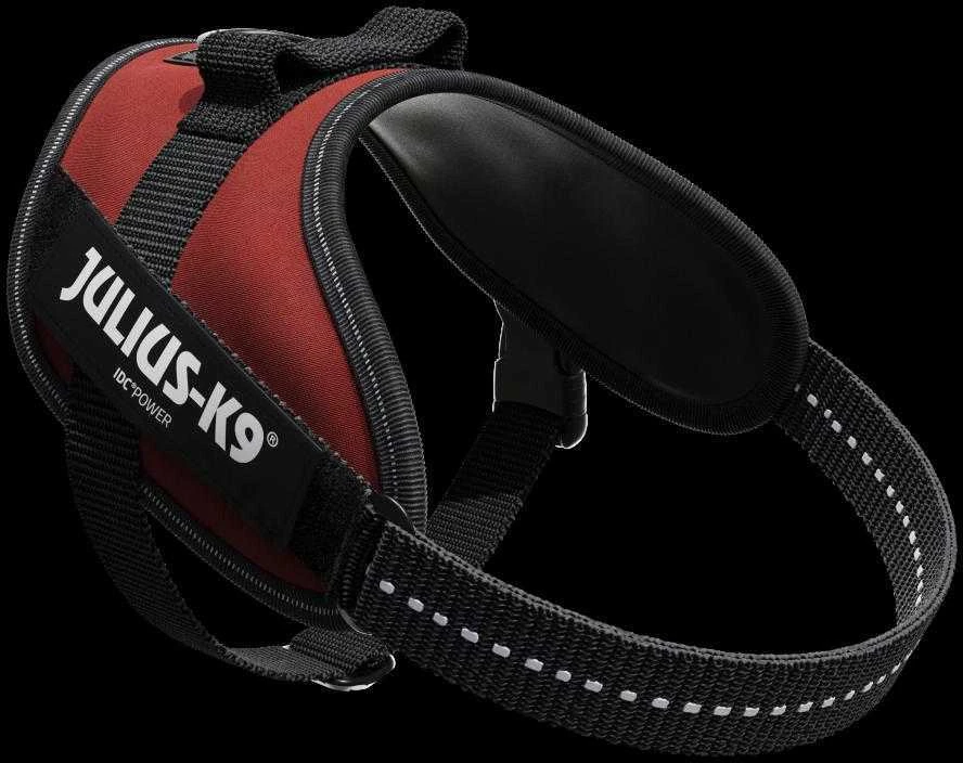 Julius-K9 IDC Powerharness Bordo-Ruda – Premium reguliuojama šunų pavadėlė, bordo, 3 dydis