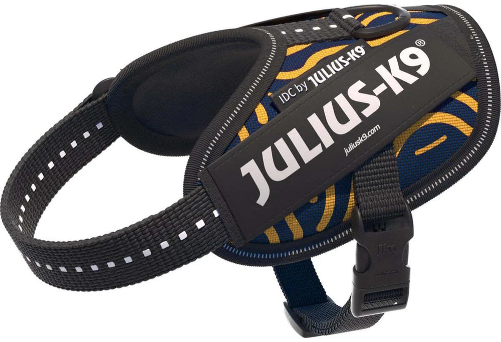 Julius-K9 IDC Powerharness Canyon – Atspindinti reguliuojama šunų petnešėlė, mini dydis, Canyon raštas