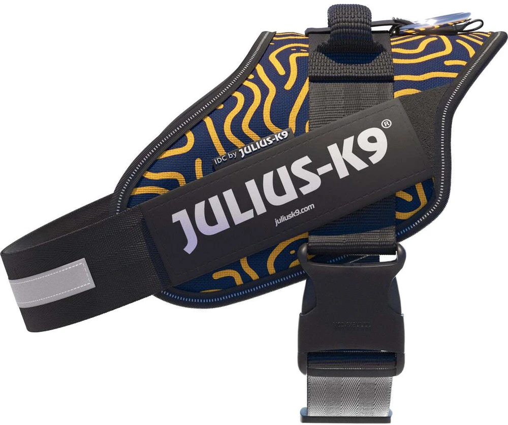 Julius-K9 IDC Powerharness Canyon – Atspindinti reguliuojama šunų petnešėlė, mini dydis, Canyon raštas