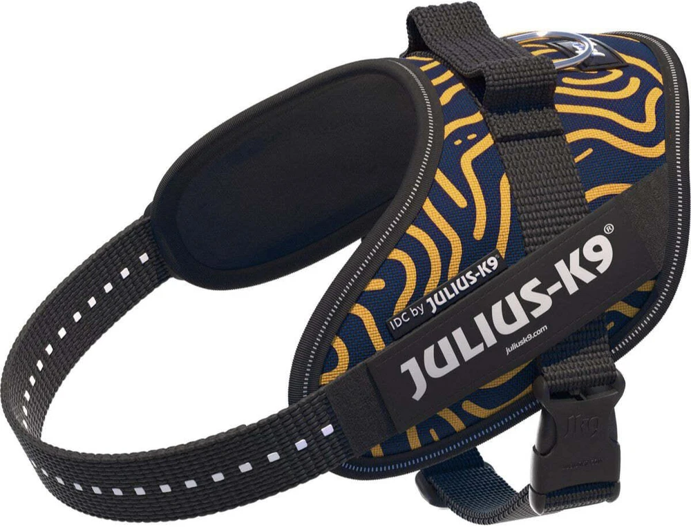 Julius-K9 IDC Powerharness Canyon – Atspindinti reguliuojama šunų petnešėlė, mini dydis, Canyon raštas