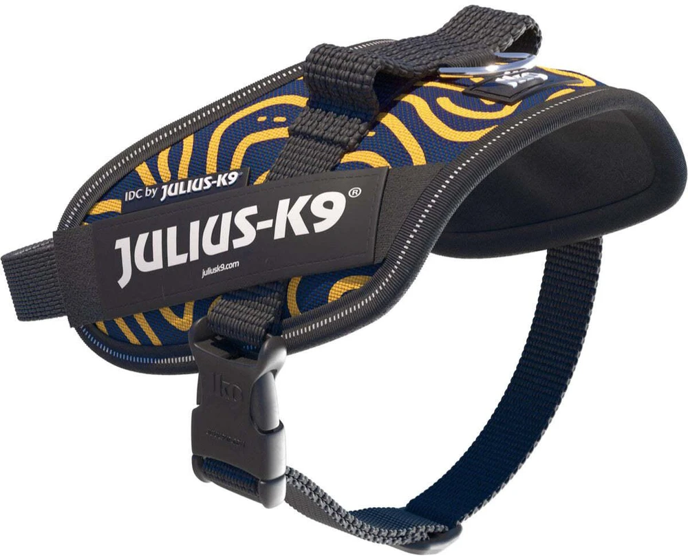 Julius-K9 IDC Powerharness Canyon – Atspindinti reguliuojama šunų petnešėlė, mini dydis, Canyon raštas