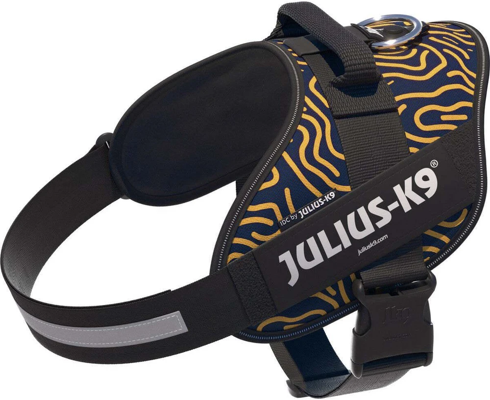 Julius-K9 IDC Powerharness Canyon – Atspindinti reguliuojama šunų petnešėlė, mini dydis, Canyon raštas