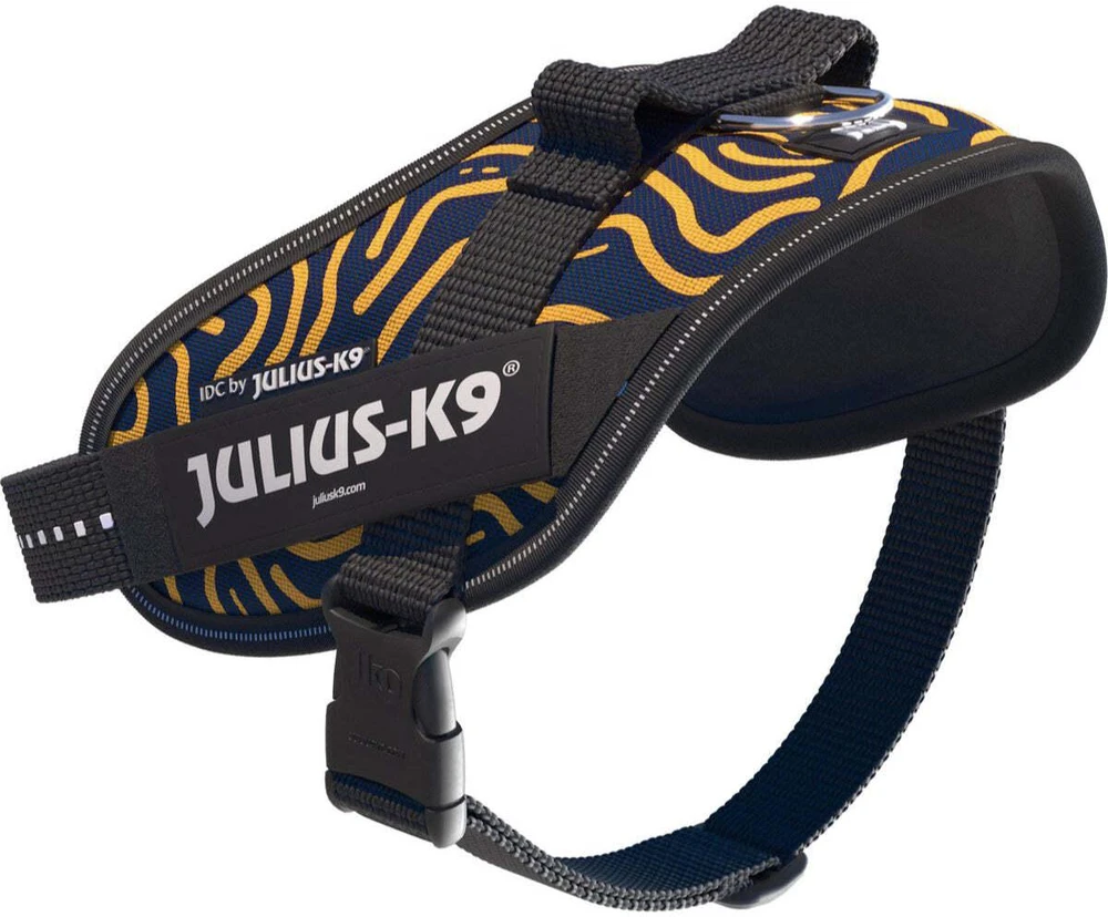 Julius-K9 IDC Powerharness Canyon – Atspindinti reguliuojama šunų petnešėlė, mini dydis, Canyon raštas