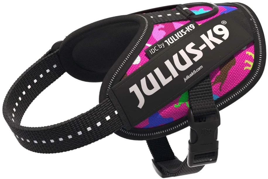 Julius-K9 IDC Powerharness Dogz – Atspindintis šunų pavadėlis su spalvingu raštu, 0 dydis
