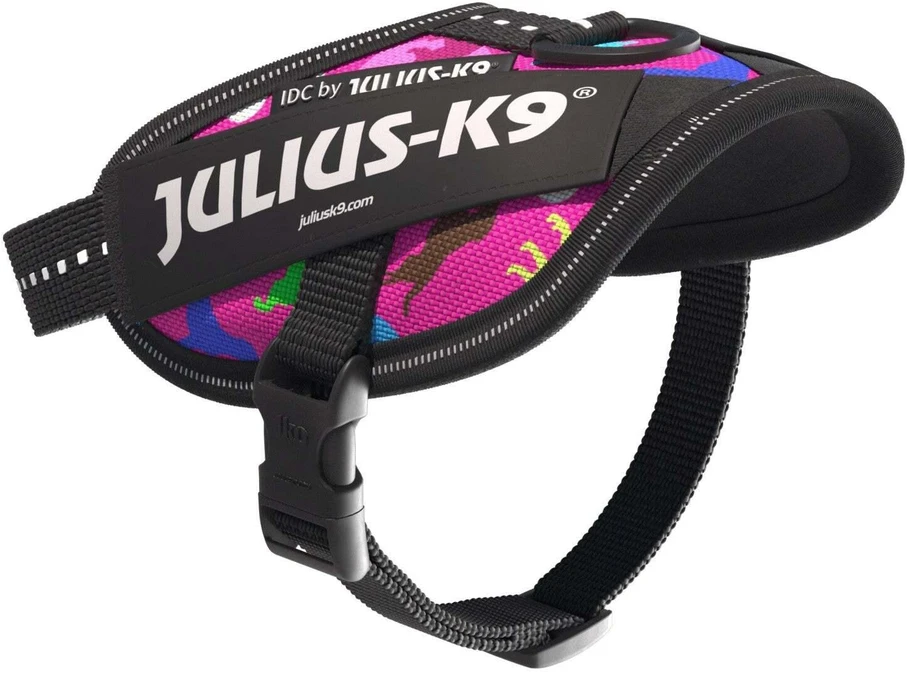 Julius-K9 IDC Powerharness Dogz – Atspindintis šunų pavadėlis su spalvingu raštu, 0 dydis