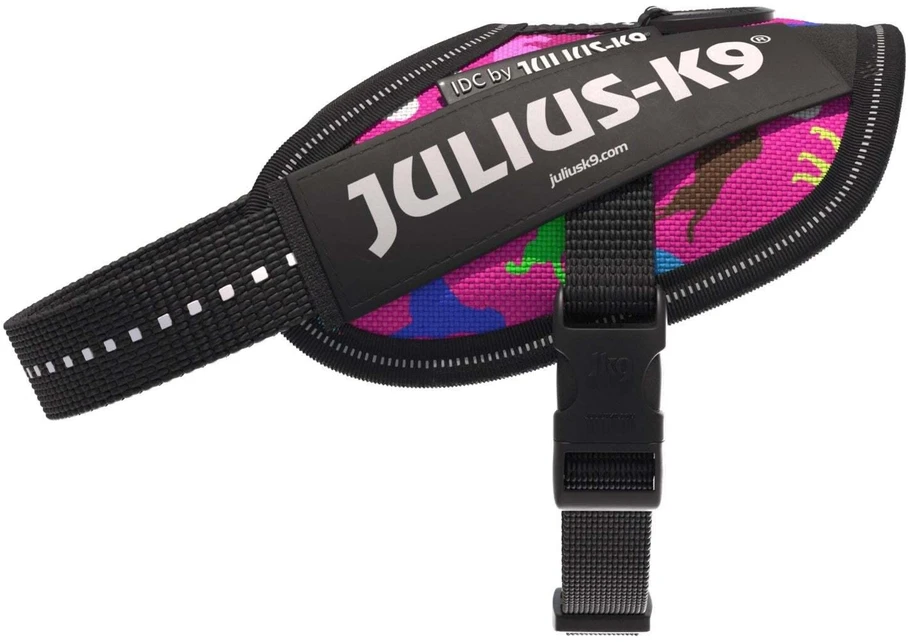Julius-K9 IDC Powerharness Dogz – Atspindintis šunų pavadėlis su spalvingu raštu, 0 dydis