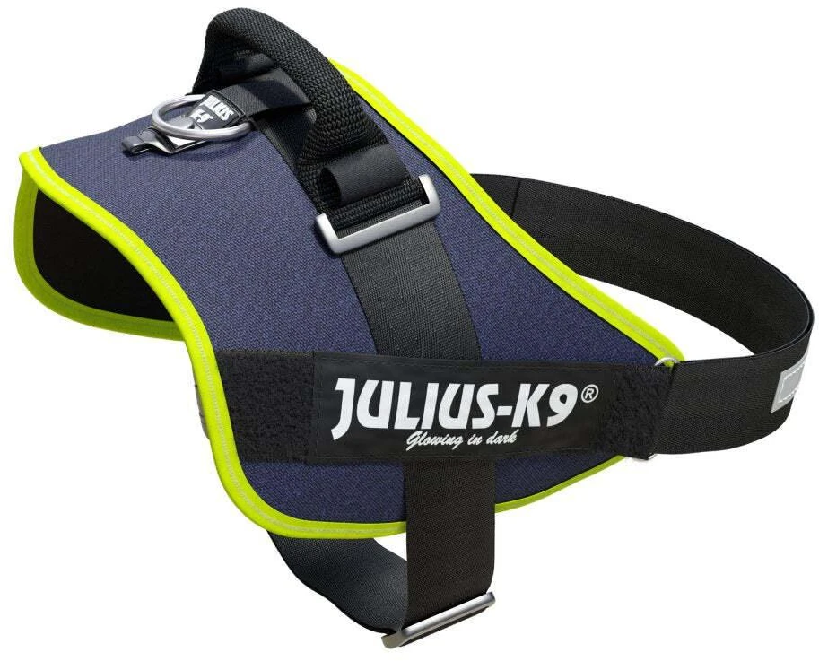 Julius-K9 IDC Powerharness Jeans Neon – Aukščiausios kokybės džinsinis diržas, neoniniai akcentai, 1 dydis, kūdikiui - Julius-K9