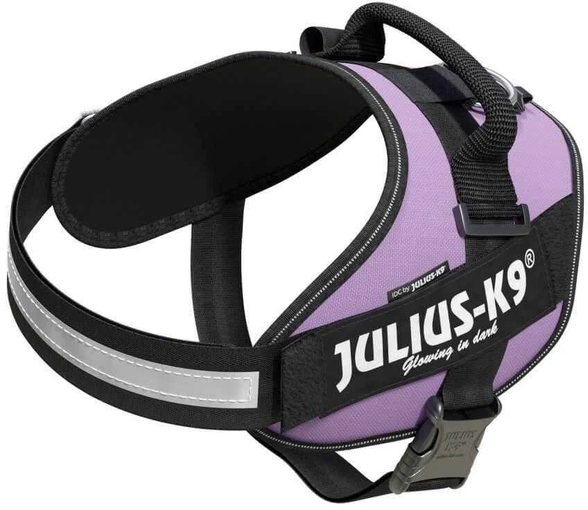 Julius-K9 IDC Powerharness Violetinė – Aukščiausios kokybės reguliuojamas diržas, 3 dydžio, patvarus dizainas