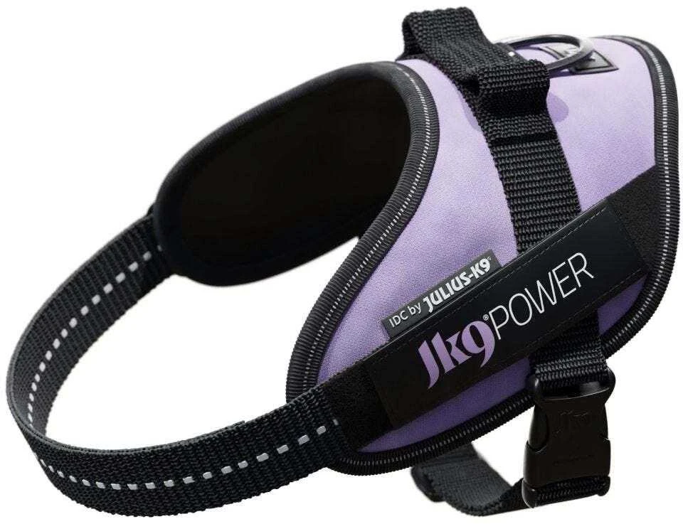Julius-K9 IDC Powerharness Violetinė – Aukščiausios kokybės reguliuojamas diržas, 3 dydžio, patvarus dizainas