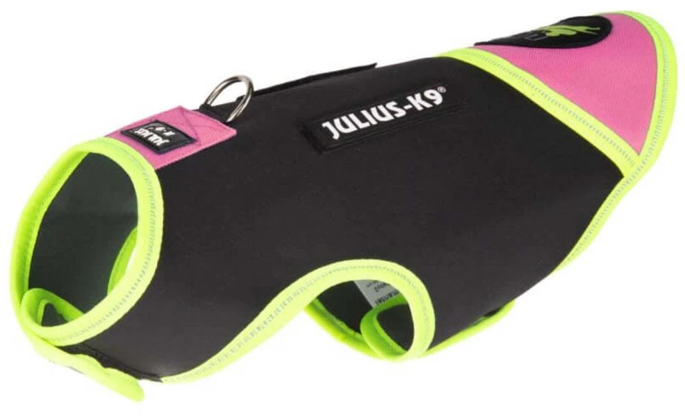 Julius K9 Julius IDC Neopreninis Šuo Kailis – Juodas ir Rožinis, Lengvas Izoliuotas Dizainas