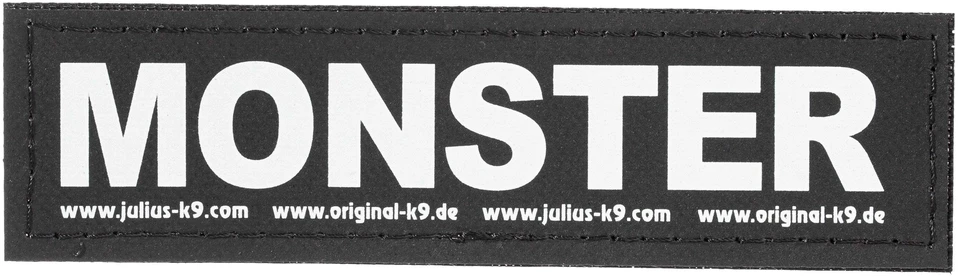 Julius-K9 Monster Patchų rinkinys – Velcro tvirtinimas (didelis), 2 vnt., pritaikomas priedas balnui