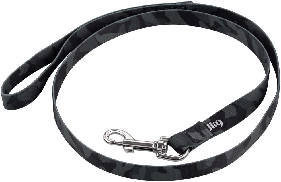 Julius-K9 MoreColor Basic Pavada &ndash; Naktinio maskavimo diržas, 120cm, patvaraus juodo dizaino