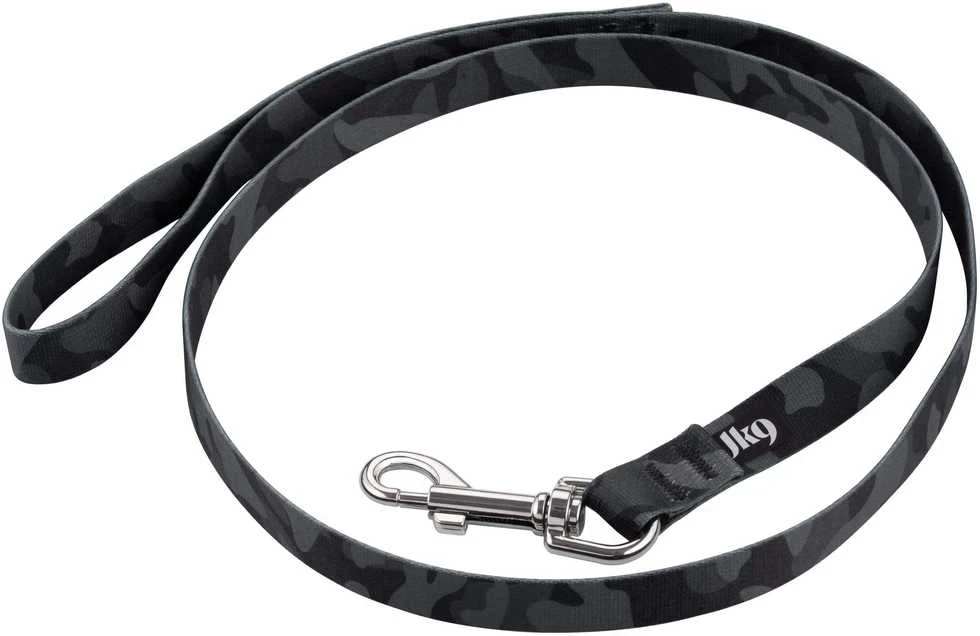 Julius-K9 MoreColor Basic Pavada &ndash; Naktinio maskavimo diržas, 120cm, patvaraus juodo dizaino