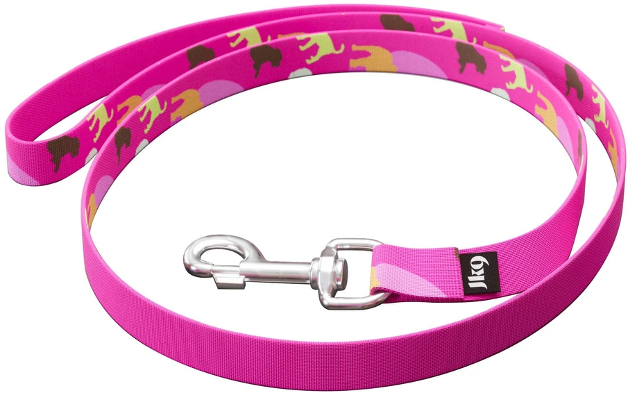 Julius-K9 MoreColor Basic Pavadas – 120cm tvirtas diržas su šunų raštų dizainu