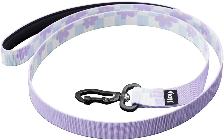 Julius-K9 MoreColor Cartoon Tape pavadėlis 120cm – Neopreninė rankena, gėlių raštas, patogi rankena