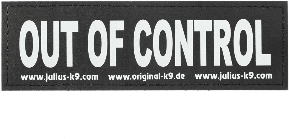 Julius-K9 „Out Of Control“ pleistrų rinkinys – didelis velcro užsegimas, 2 vnt.