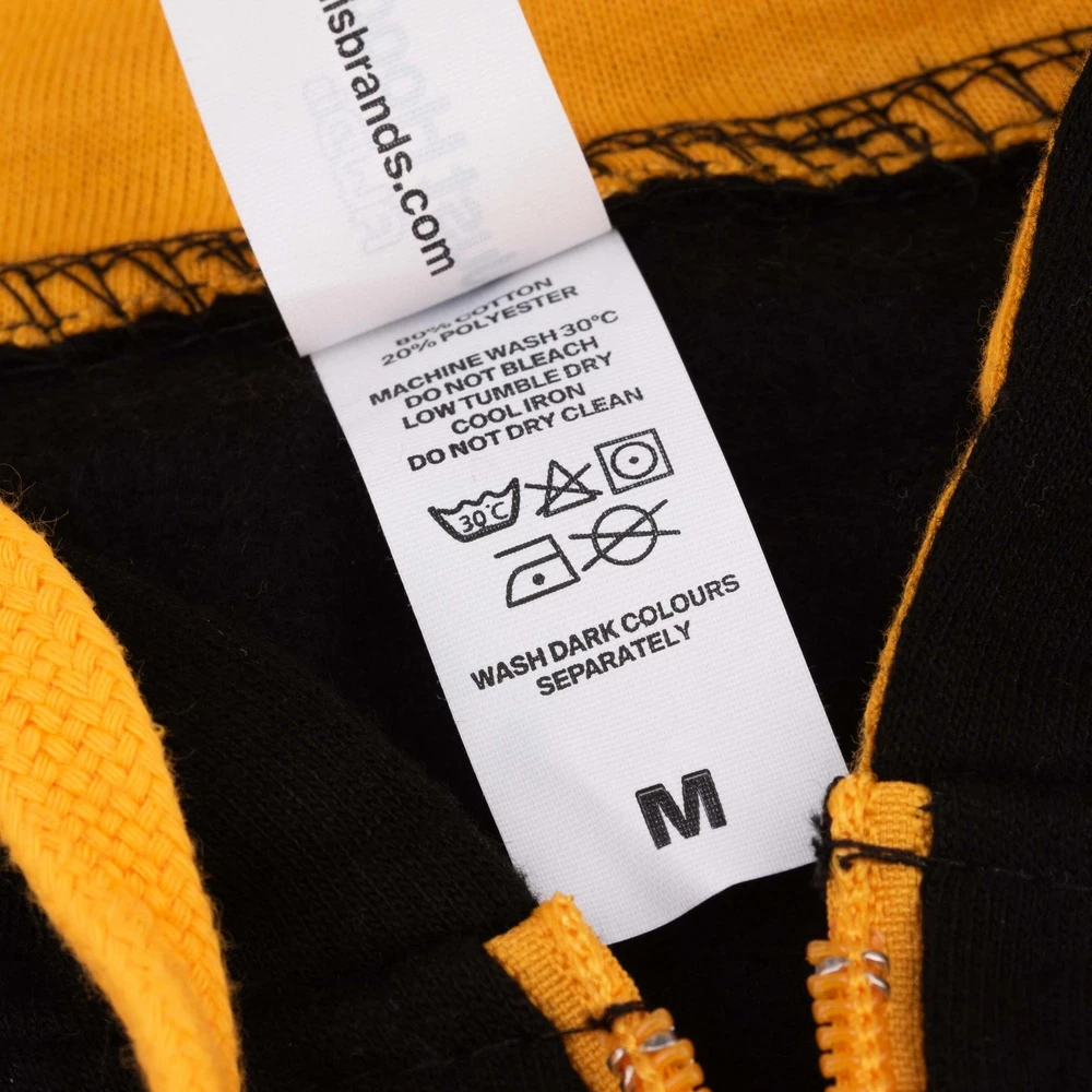 Julius-K9 pilno užtrauktuko Hoodie juoda/auksinė – patogus medvilnės mišinys, mažas dydis, stilingi trenerio drabužiai