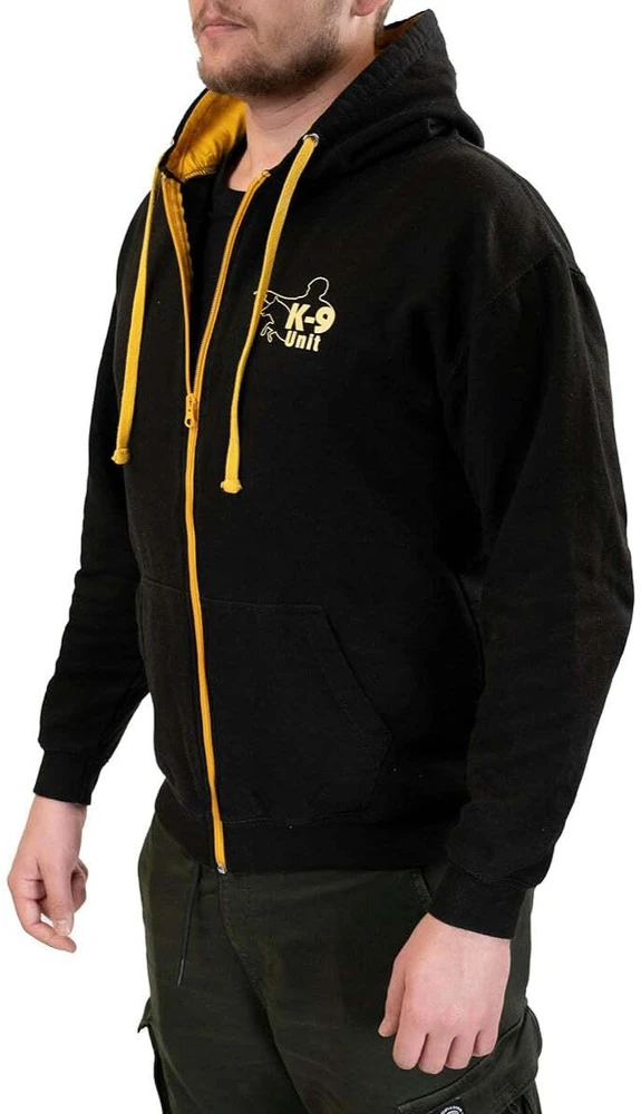 Julius-K9 pilno užtrauktuko Hoodie juoda/auksinė – patogus medvilnės mišinys, mažas dydis, stilingi trenerio drabužiai