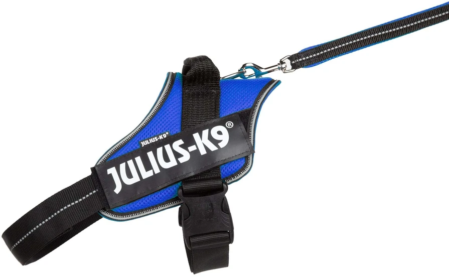 Julius-K9 Powair Pavadėlis Didelis – Lengvas kvėpuojantis raudonas šuns pavadėlis, patvarus dizainas