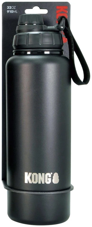 KONG Duo Drinker 910ml – 2-in-1 vandens butelis su integruota dubenėliu, nepralaidus dizainas