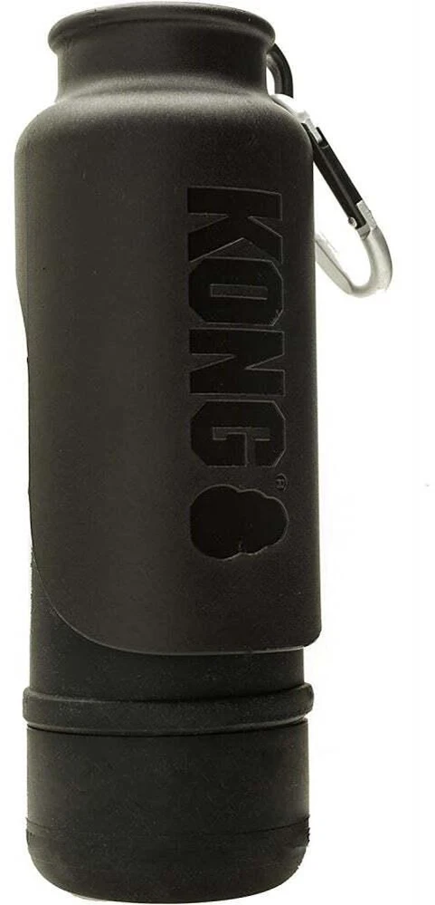 KONG H2O Izoliuotas buteliukas 740ml – dvigubos sienelės nerūdijančio plieno, nepralaidus juodas dizainas