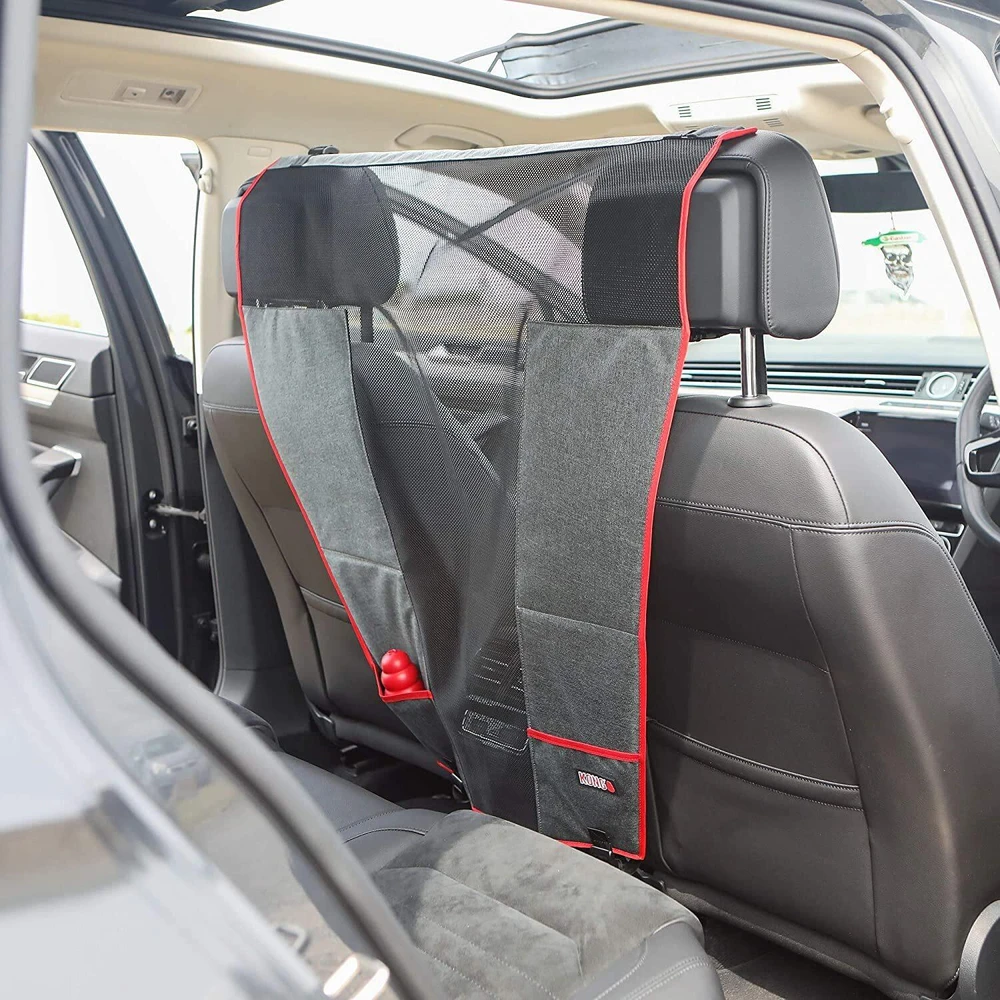 KONG Kelionės apsauginis sėdynės barjeras – patvarus automobilio tinklas, 82x88x41cm, neleidžia blaškytis