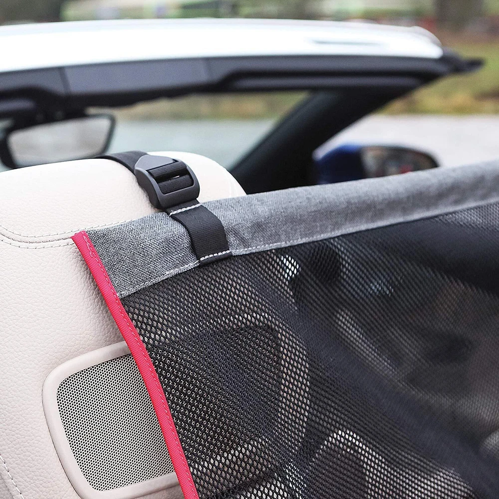 KONG Kelionės apsauginis sėdynės barjeras – patvarus automobilio tinklas, 82x88x41cm, neleidžia blaškytis