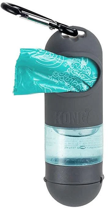 KONG Mini HandiPOD Clean Dispenser – Kompakti maišelių laikiklis su integruotomis dezinfekcinėmis servetėlėmis