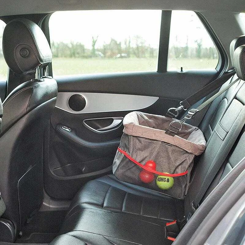 KONG Travel Secure Booster Seat – Paaukštinta automobilinė kėdutė, 40x30x20cm, tinka iki 12kg