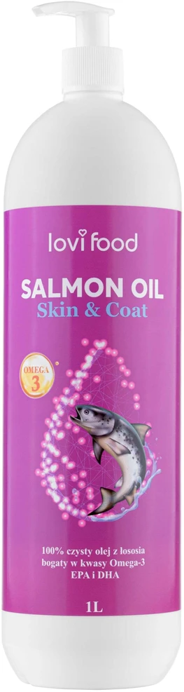„Lovi Food“ grynas lašišų aliejus – praturtintas omega-3, EPA ir DHA, papildas, 1 l buteliukas