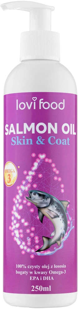 Lovi Food Pure Salmon Oil – Omega-3 EPA DHA papildas, 250 ml butelis