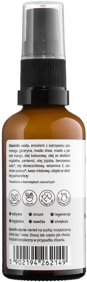 Mubo Nose & Paw Natural Invisible Kreminis 50ml – natūralus, nepaliekantis žymių kremas šunų ir kačių pėdutėms bei nosims