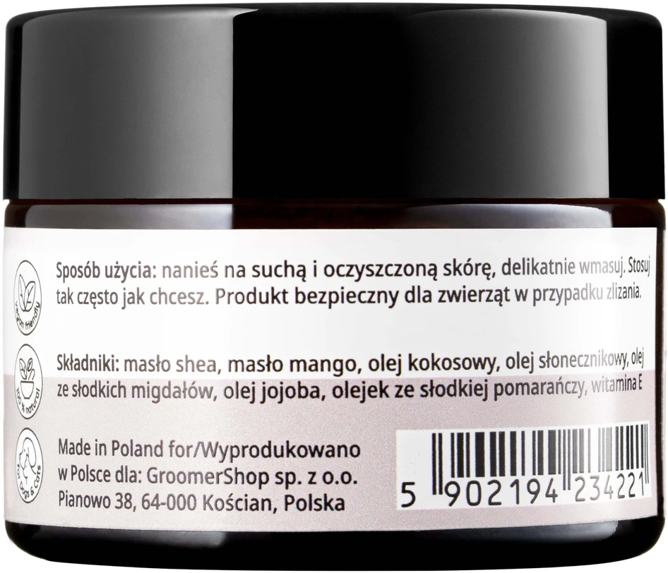 Mubo Paw & Nose Natural Balm 50g – Maitinantis sviesto mišinys, ramina ir apsaugo odą
