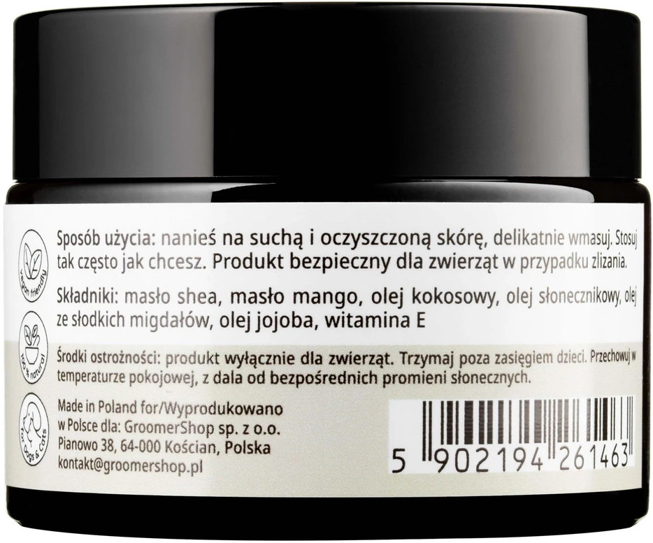 Mubo Paw & Nose Natural Balm 50g – Sviestiškas be kvapų, drėkinamasis ir švelnus balzamas