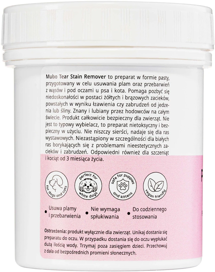 Mubo Perfect Eyes Ašarų dėmių valiklis – švelni formulė dėmėms ir spalvos pakitimams šalinti, 100 ml